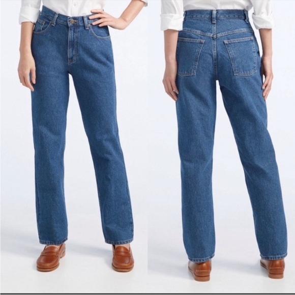 L.L. Bean Jeans Ll Bean Womens Original Fit Straight Leg High Rise